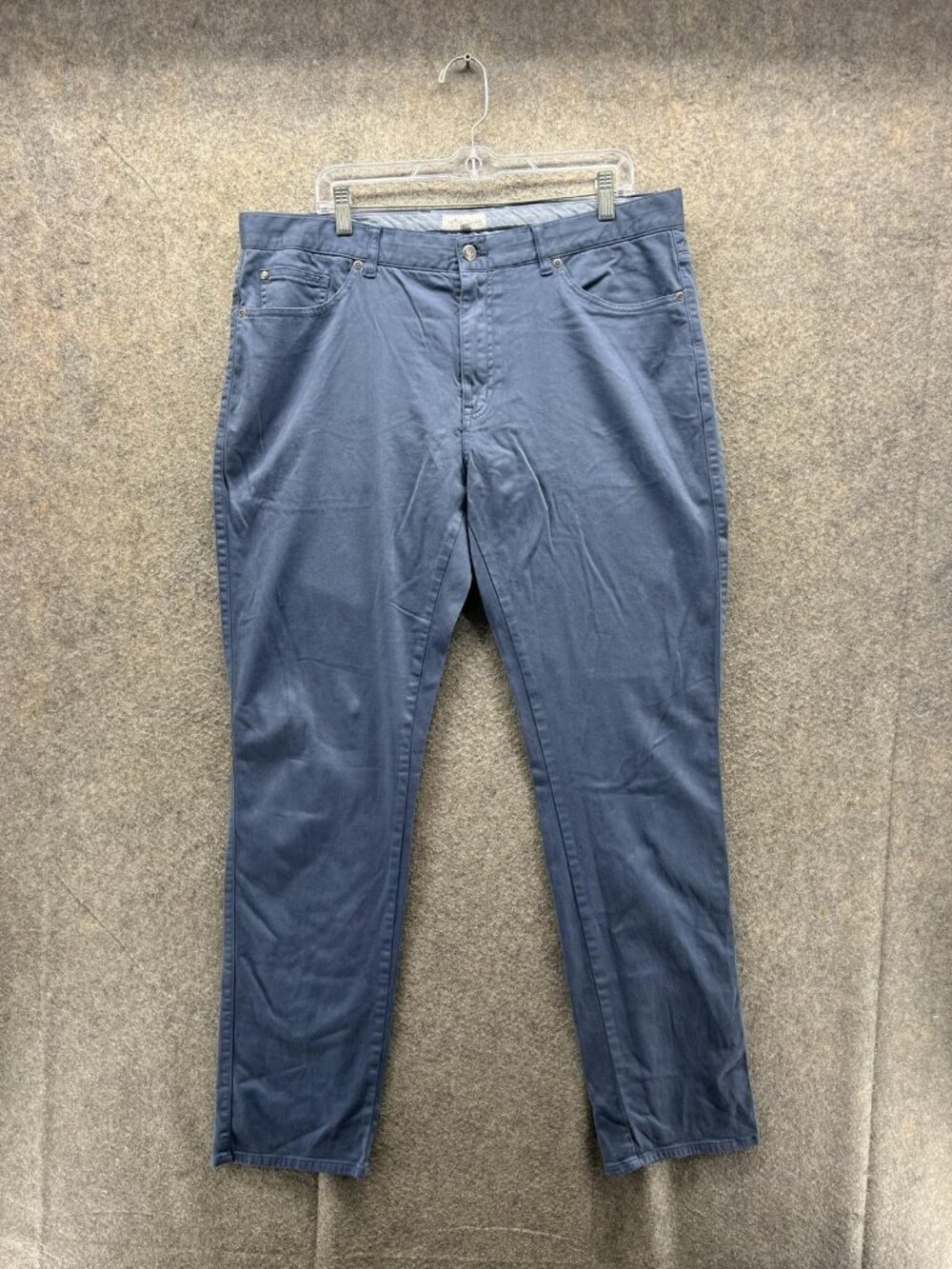 Peter Millar Pants Men 38 Blue Five Pocket Chino Flat Front Straight Casual